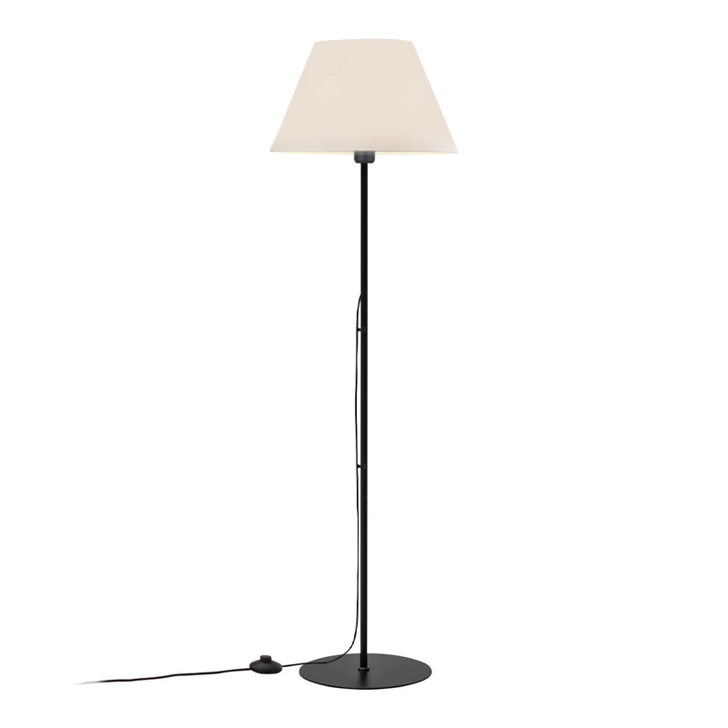 Φωτιστικό δαπέδου Vilo Megapap E27 μεταλλικό - ύφασμα Pvc χρώμα μαύρο - λευκό Ø35x152εκ.