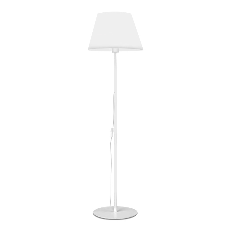 Φωτιστικό δαπέδου Vilo Megapap E27 μεταλλικό - ύφασμα Pvc χρώμα λευκό Ø35x152εκ.