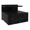 Κομοδίνο επιτοίχιο Mislina Megapap χρώμα sencron black 40x33,2x32εκ.