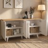 Μπουφές Bono Megapap χρώμα λευκό - sepet oak 150x45x74,6εκ.