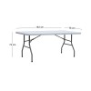Τραπέζι catering - συνεδρίου Capri Megapap πτυσσόμενο - μονοκόμματη επιφάνεια χρώμα λευκό του πάγου 183x76x74εκ.