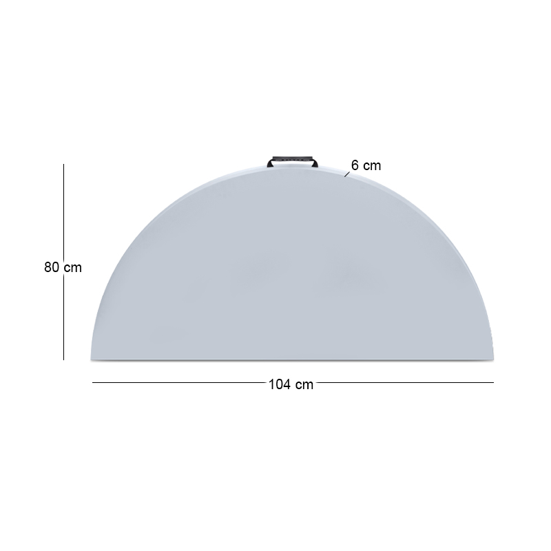 Τραπέζι catering - συνεδρίου Capri Megapap πτυσσόμενο – βαλίτσα στρογγυλό χρώμα λευκό του πάγου Ø152x74εκ.