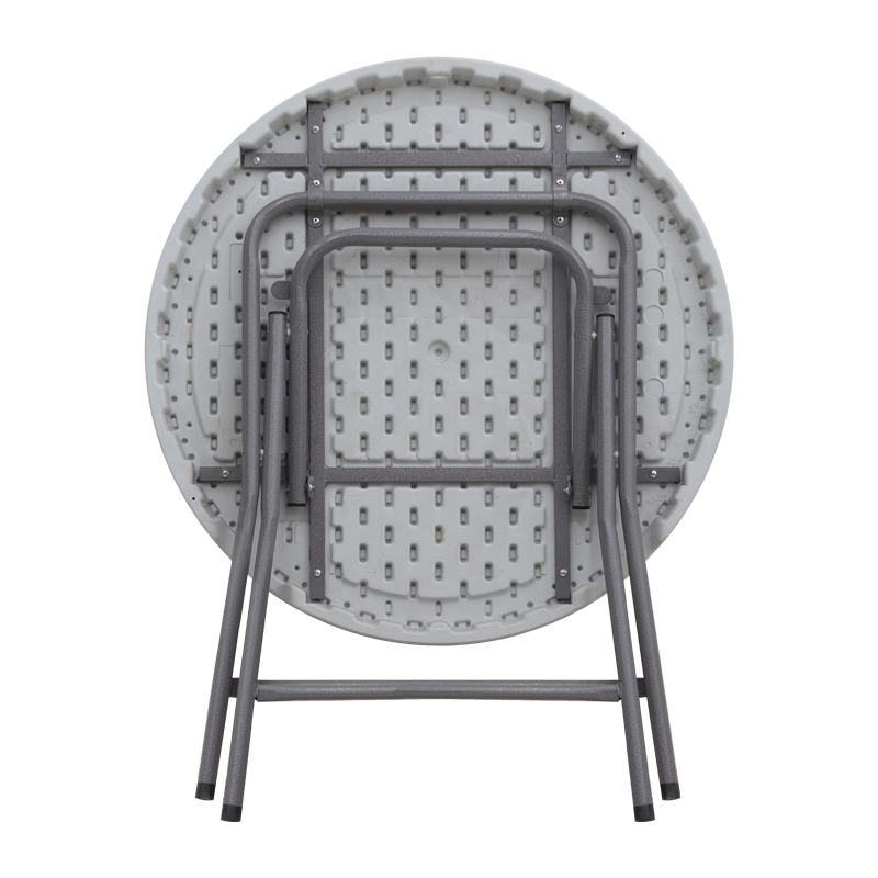 Τραπέζι catering - συνεδρίου Capri Megapap πτυσσόμενο - στρογγυλό μονοκόμματη επιφάνεια χρώμα λευκό του πάγου Ø80x74εκ.