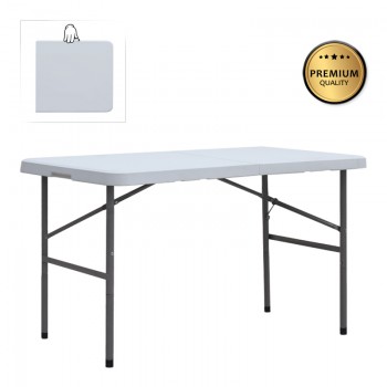 Τραπέζι catering - συνεδρίου Capri Megapap πτυσσόμενο - βαλίτσα χρώμα λευκό του πάγου 120x60x74εκ.