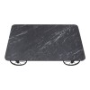 Τραπεζάκι σαλονιού Jemmy Megapap Mdf - μεταλλικό χρώμα μαύρο εφέ μαρμάρου 90x55x33εκ.