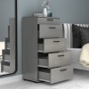 Συρταριέρα Helia Megapap χρώμα γκρι σκυροδέματος 60x44x108εκ.