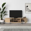 Έπιπλο τηλεόρασης Jacomen Megapap χρώμα sapphire oak 160x35x43εκ.