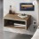 Κομοδίνο επιτοίχιο Brik Megapap με LED χρώμα καρυδί - sandstone 45x30x18εκ.
