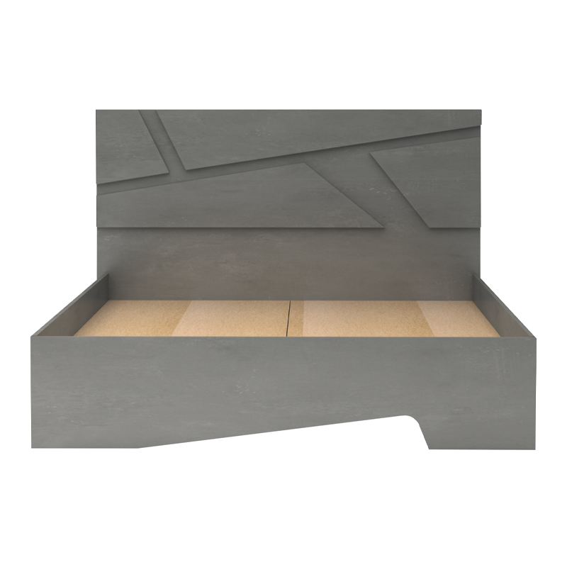 Κρεβάτι Efes Megapap χρώμα γκρι σκυροδέματος 160x200εκ.