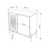 Μπουφές Naive Megapap χρώμα sapphire oak 80x40x80εκ.