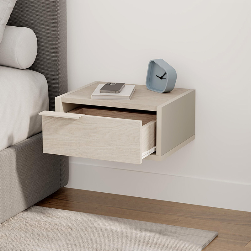 Κομοδίνο επιτοίχιο Eco Megapap χρώμα sandstone - light oak 40x33x18,5εκ.