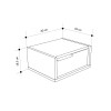 Κομοδίνο επιτοίχιο Eco Megapap χρώμα sandstone - light oak 40x33x18,5εκ.