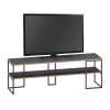 Έπιπλο τηλεόρασης Friday Megapap χρώμα black wood 140x37x45εκ.