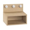 Κομοδίνο επιτοίχιο Treo Megapap με LED χρώμα sapphire oak 40x30x33,8εκ.