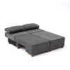 Καναπές - κρεβάτι πολυμορφικός Perenna Megapap τριθέσιος υφασμάτινος χρώμα ανθρακί 233x93x83εκ.