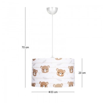 Φωτιστικό οροφής Tale Megapap E27 ύφασμα PVC μονόφωτο πολύχρωμο Ø33x70εκ.