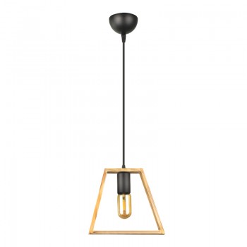 Φωτιστικό οροφής Tekli Megapap E27 ξύλινο μονόφωτο χρώμα φυσικό 23x3x70εκ.