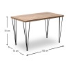 Σετ τραπεζαρία 5τμχ Roger - Rosa Megapap Mdf - ύφασμα χρώμα ακακίας - γκρι 120x70x75εκ.