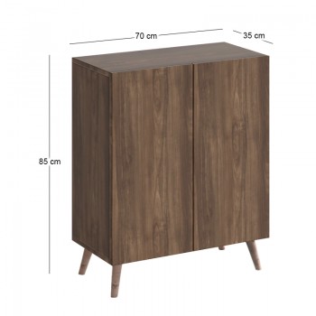 Παπουτσοθήκη Luce Megapap χρώμα καρυδί 70x35x85εκ.