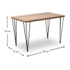 Σετ τραπεζαρία 5τμχ Roger - Christy Megapap Mdf - ύφασμα χρώμα ακακίας - ανοιχτό μπεζ 120x70x75εκ.