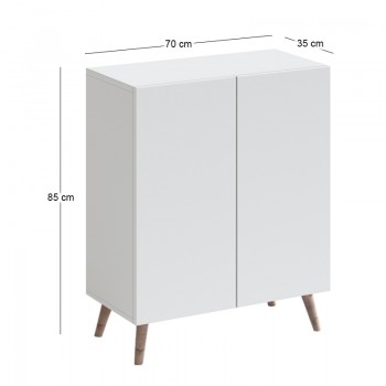 Παπουτσοθήκη Luce Megapap χρώμα λευκό 70x35x85εκ.