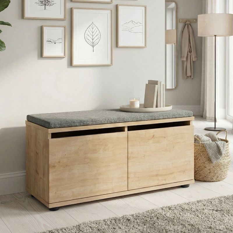 Παπουτσοθήκη Twain Megapap 8 ζευγών χρώμα sapphire oak 80x35x42εκ.