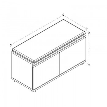 Παπουτσοθήκη Twain Megapap 8 ζευγών χρώμα sapphire oak 80x35x42εκ.