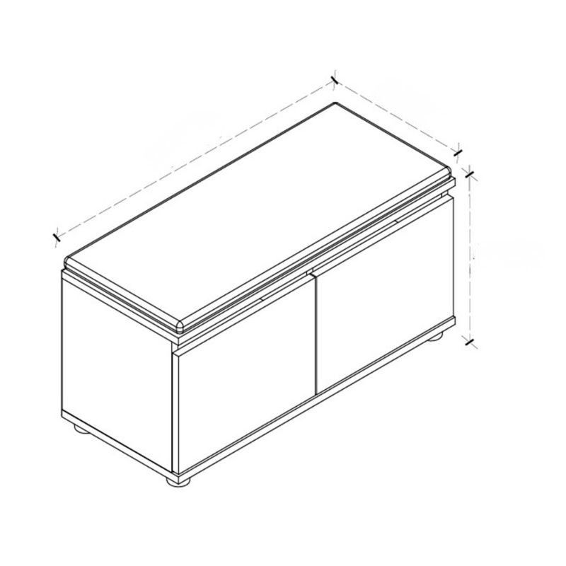 Παπουτσοθήκη Twain Megapap 8 ζευγών χρώμα sapphire oak 80x35x42εκ.