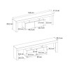 Έπιπλο τηλεόρασης Woodra Megapap χρώμα sencron black 180x31,3x50,2εκ.