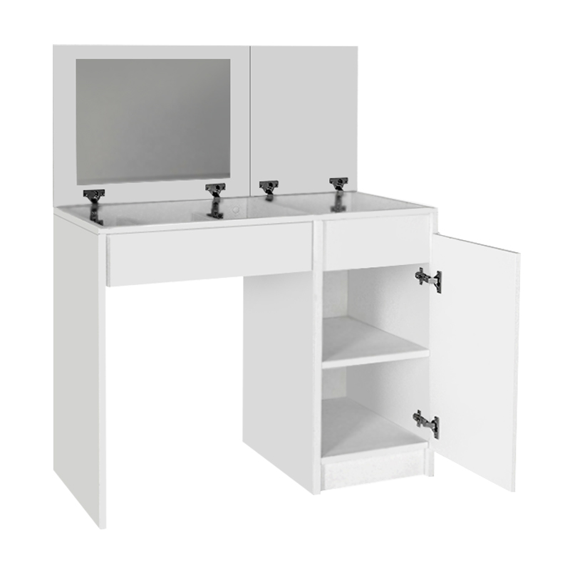 Τουαλέτα με καθρέπτη Huma Megapap χρώμα λευκό 90x45x118,2εκ.