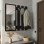 Κρεμάστρα τοίχου με καθρέπτη Folin Megapap χρώμα sencron black 90x4x90εκ.