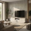 Έπιπλο τηλεόρασης Lumbera Megapap χρώμα travertine 160x29,5x42εκ.