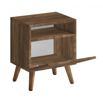 Κομοδίνο Sole Megapap χρώμα καρυδί 40x30x47,6εκ.