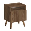 Κομοδίνο Sole Megapap χρώμα καρυδί 40x30x47,6εκ.