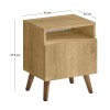 Κομοδίνο Sole Megapap χρώμα sapphire oak 40x30x47,6εκ.