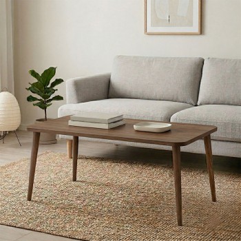 Τραπεζάκι σαλονιού Plane Megapap χρώμα καρυδί 90x55x41εκ.