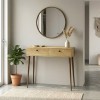 Κονσόλα Alis Megapap χρώμα sapphire oak 110x29x88εκ.