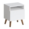 Κομοδίνο Sole Megapap χρώμα λευκό 40x30x47,6εκ.