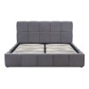 Κρεβάτι Elora Megapap βελούδινο με αποθηκευτικό χώρο χρώμα γκρι 160x200εκ.