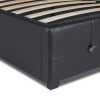 Κρεβάτι Iro Megapap από τεχνόδερμα με αποθηκευτικό χώρο χρώμα μαύρο 150x200εκ.