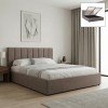 Κρεβάτι Renata Megapap υφασμάτινο με αποθηκευτικό χώρο χρώμα μπεζ 150x200εκ.