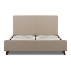 Κρεβάτι Ovelia Megapap υφασμάτινο χρώμα μπεζ 140x190εκ.