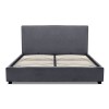 Κρεβάτι Verona Megapap υφασμάτινο με αποθηκευτικό χώρο χρώμα ανθρακί 160x200εκ.