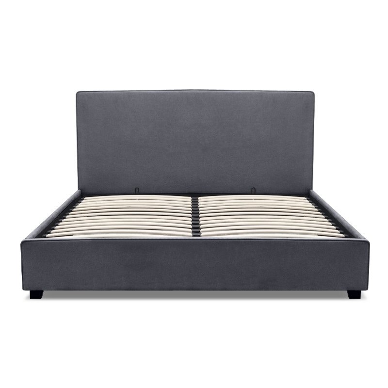 Κρεβάτι Verona Megapap υφασμάτινο με αποθηκευτικό χώρο χρώμα ανθρακί 160x200εκ.