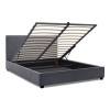 Κρεβάτι Verona Megapap υφασμάτινο με αποθηκευτικό χώρο χρώμα ανθρακί 160x200εκ.