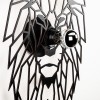 Απλίκα τοίχου Lion Megapap E27 MDF χρώμα μαύρο 39x12x49εκ.