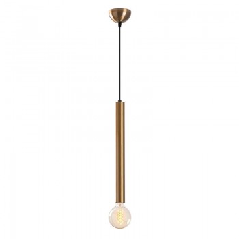 Φωτιστικό οροφής Lizy I Megapap E27 μεταλλικό μονόφωτο χρώμα χρυσό vintage Ø4x139εκ.