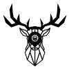 Απλίκα τοίχου Deer Megapap E27 MDF χρώμα μαύρο 55x12x55εκ.