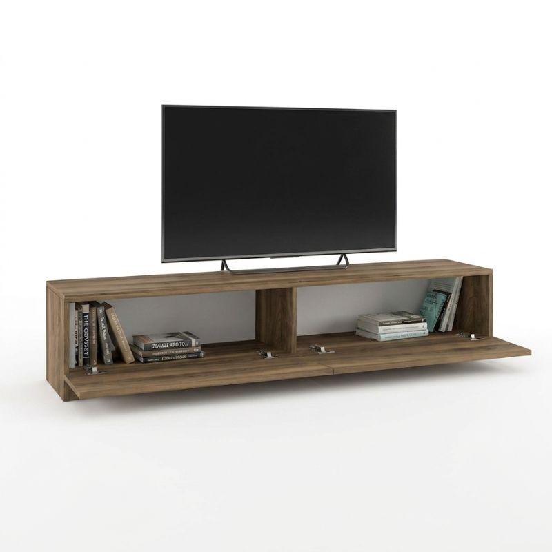 Έπιπλο τηλεόρασης Ahenk Megapap χρώμα καρυδί 160x31,3x32,9εκ.