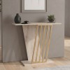 Κονσόλα Gravity Megapap χρώμα travertine - χρυσό 90x29,6x76,8εκ.